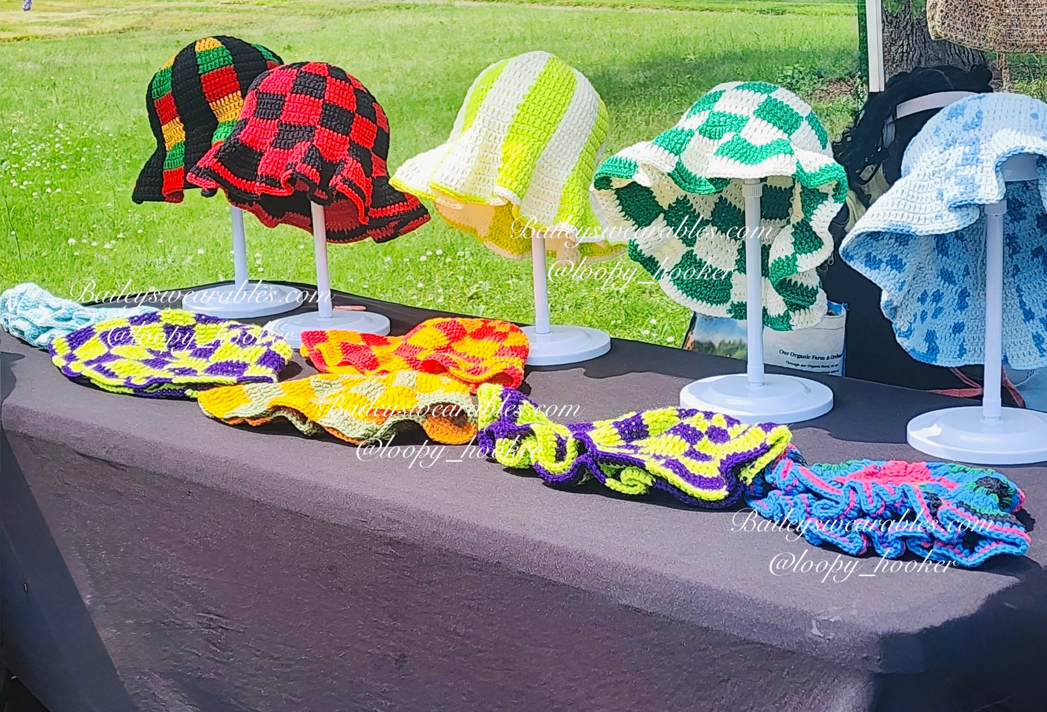 Lime and White Bucket Hat