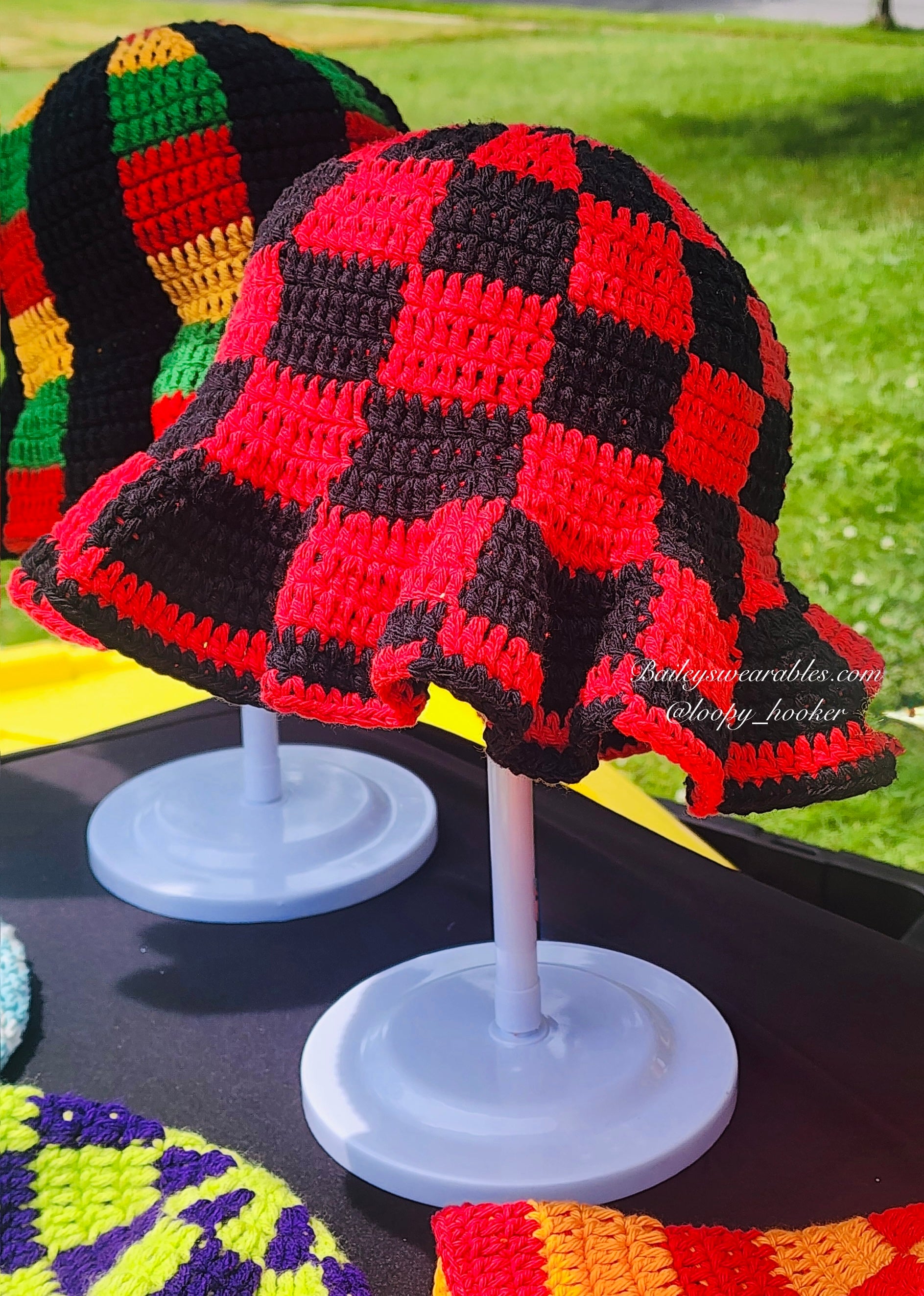 Red and Black Plaid Bucket Hat